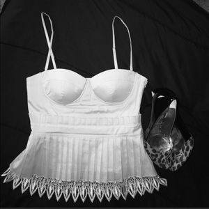 Marciano guess white corset top blouse s new